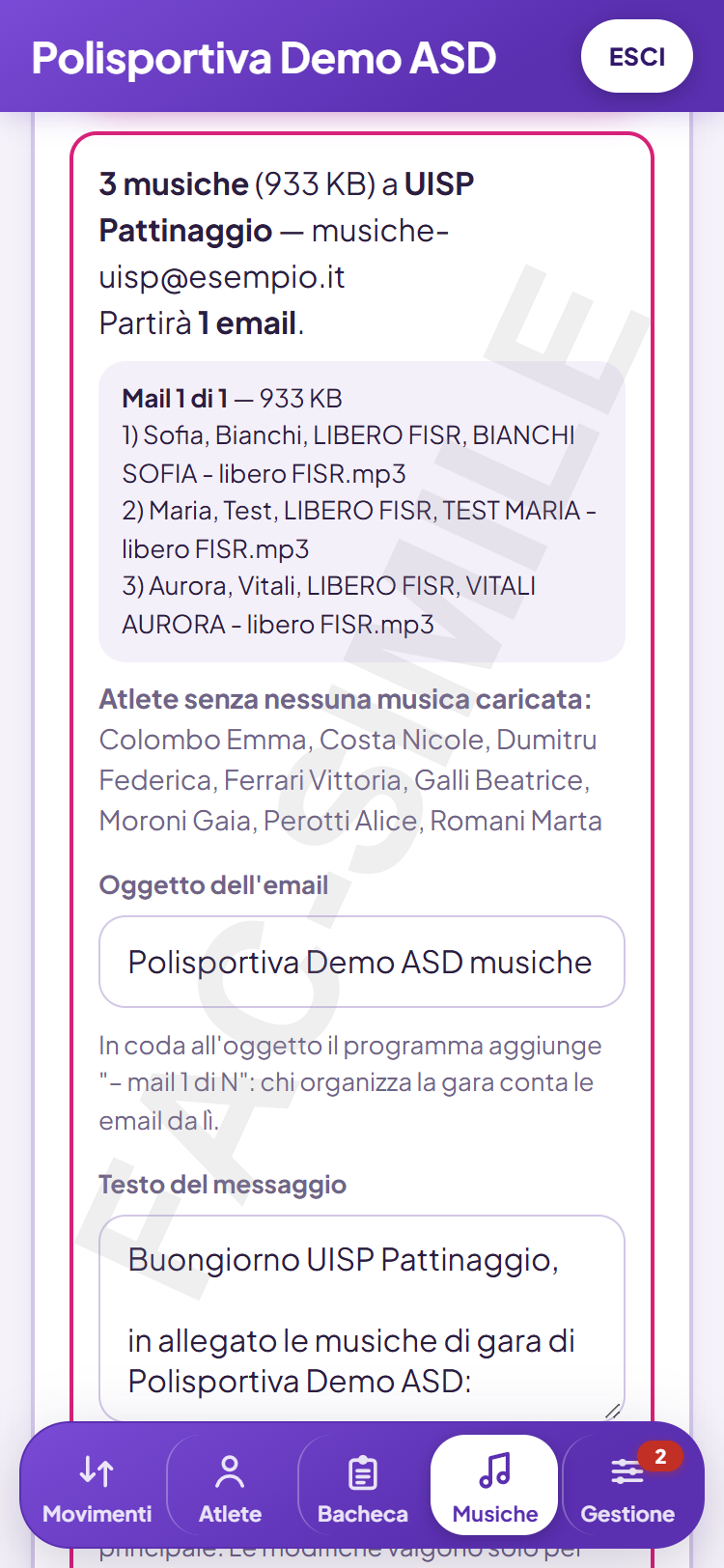 Prima dell'invio controlli e, se serve, correggi il testo