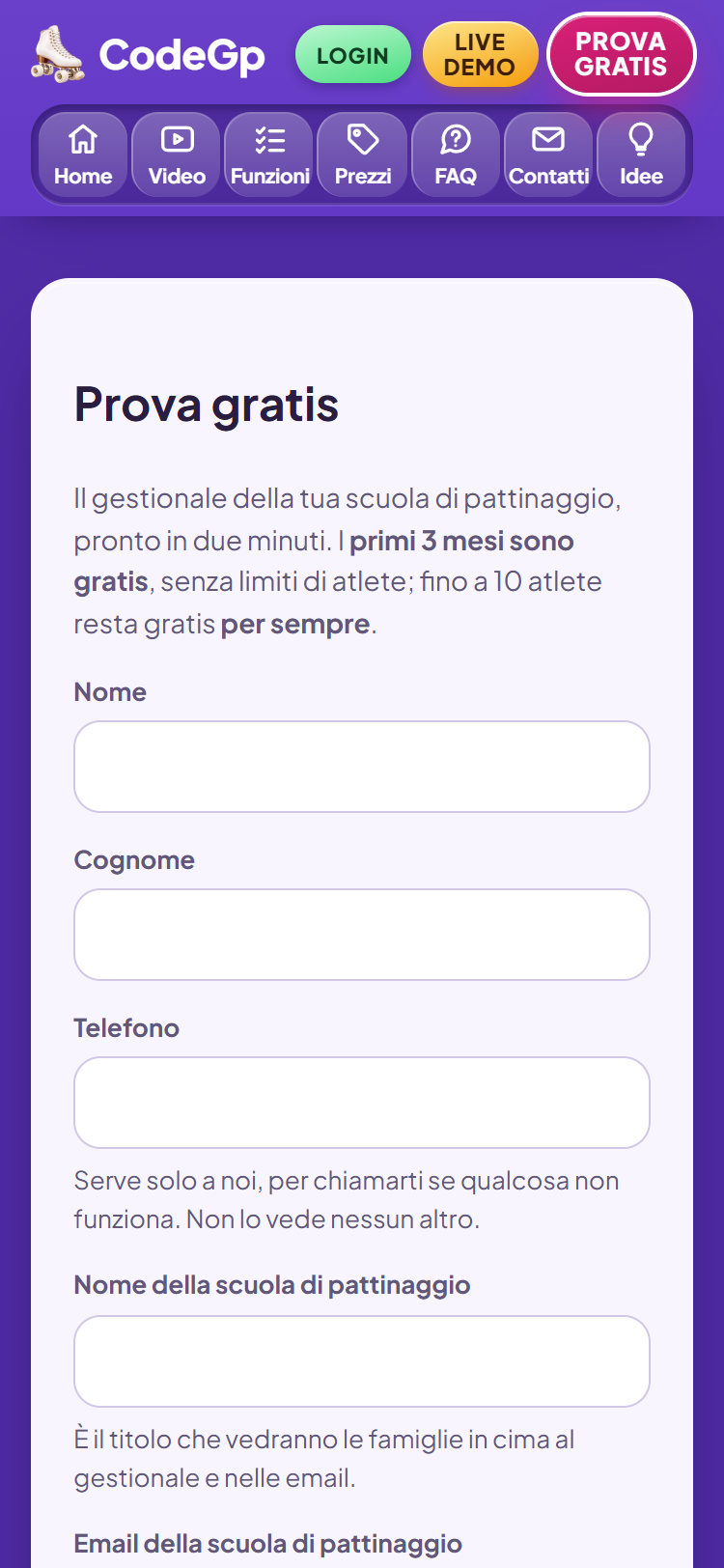 Si parte da qui: cinque campi e la scuola è online